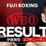 【速報・結果・LIVE】伊藤雅雪vsチュプラコフ　WBO世界スーパーフェザー級タイトルマッチ