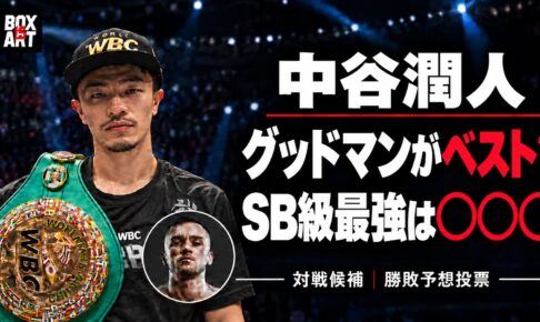 中谷潤人、グッドマンがベスト？SB級最強は○○○。BOX IS ARTロゴ入り。