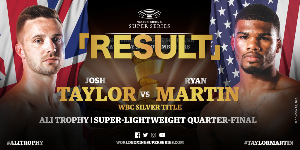 【結果】ジョッシュ・テイラーvsライアン・マーティン　WBSS2スーパーライト級1回戦