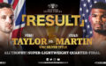 【結果】ジョッシュ・テイラーvsライアン・マーティン　WBSS2スーパーライト級1回戦